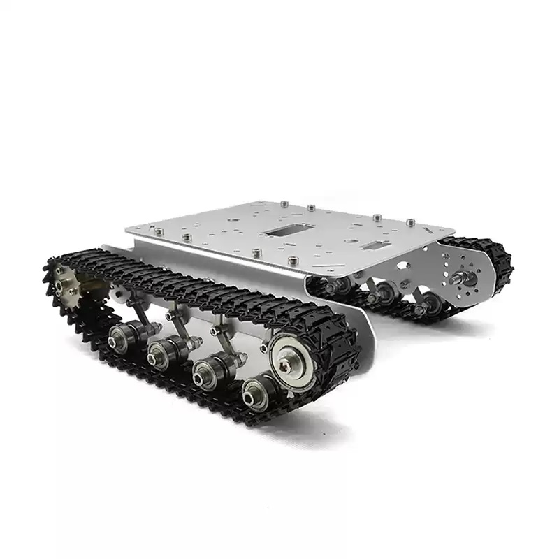 All-Metal Shock-Absorbing Crawler Tank Robot Chassis